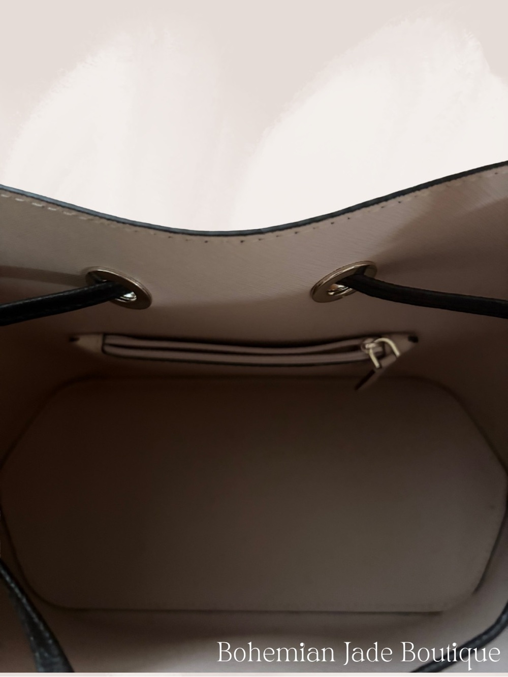 Kate Spade Eva Large Bucket Bag Black Pebbled Leather Drawstring Crossbody Purse - Picture 5 of 7